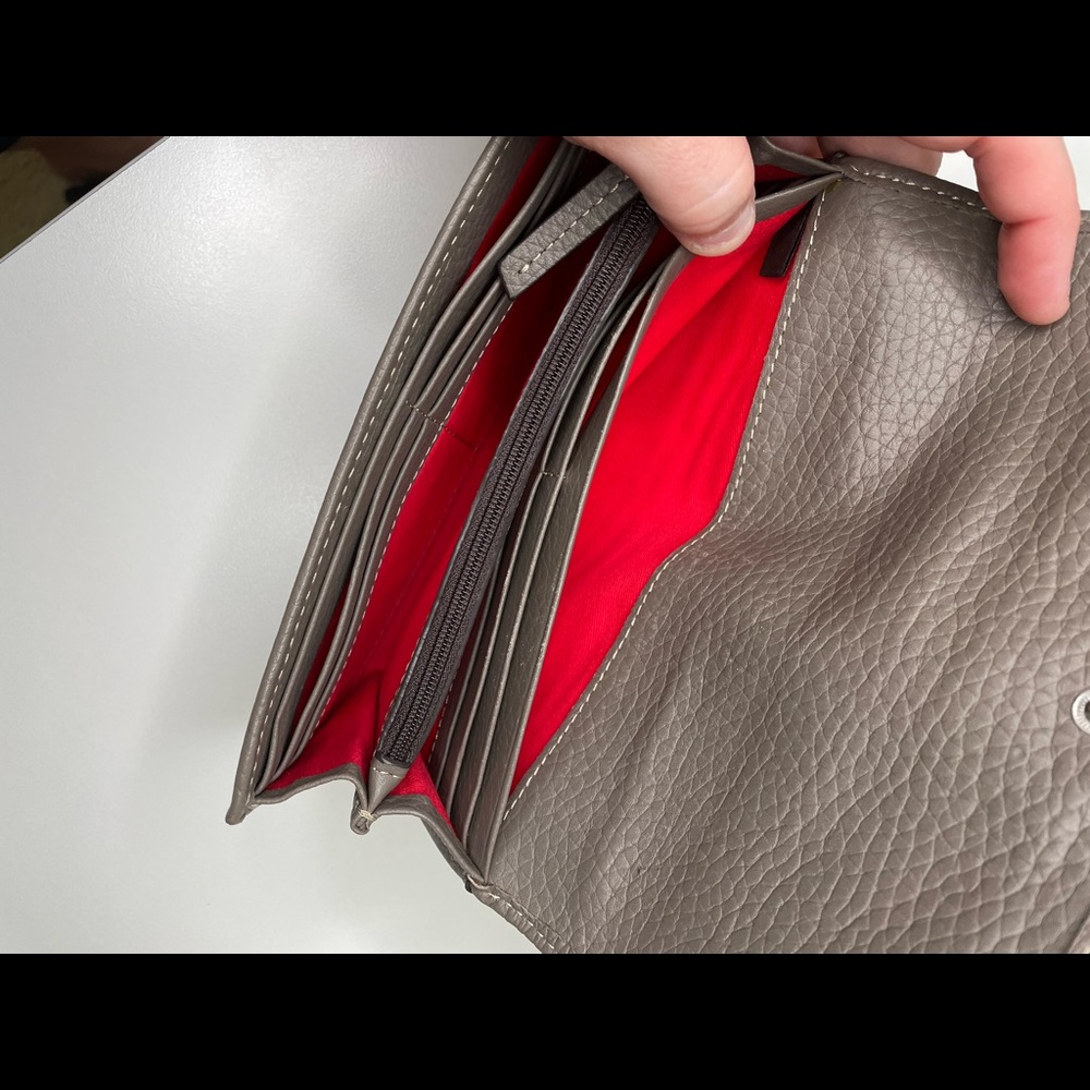 Dooney and Bourke Pebble Large East/West Sac and Wallet in Elephant - Picture 9 of 16